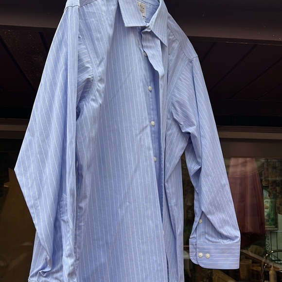 Gently worn, perfect condition Eagle Mens Regular Fit Non Iron Dress shirt. - Picture 5 of 7